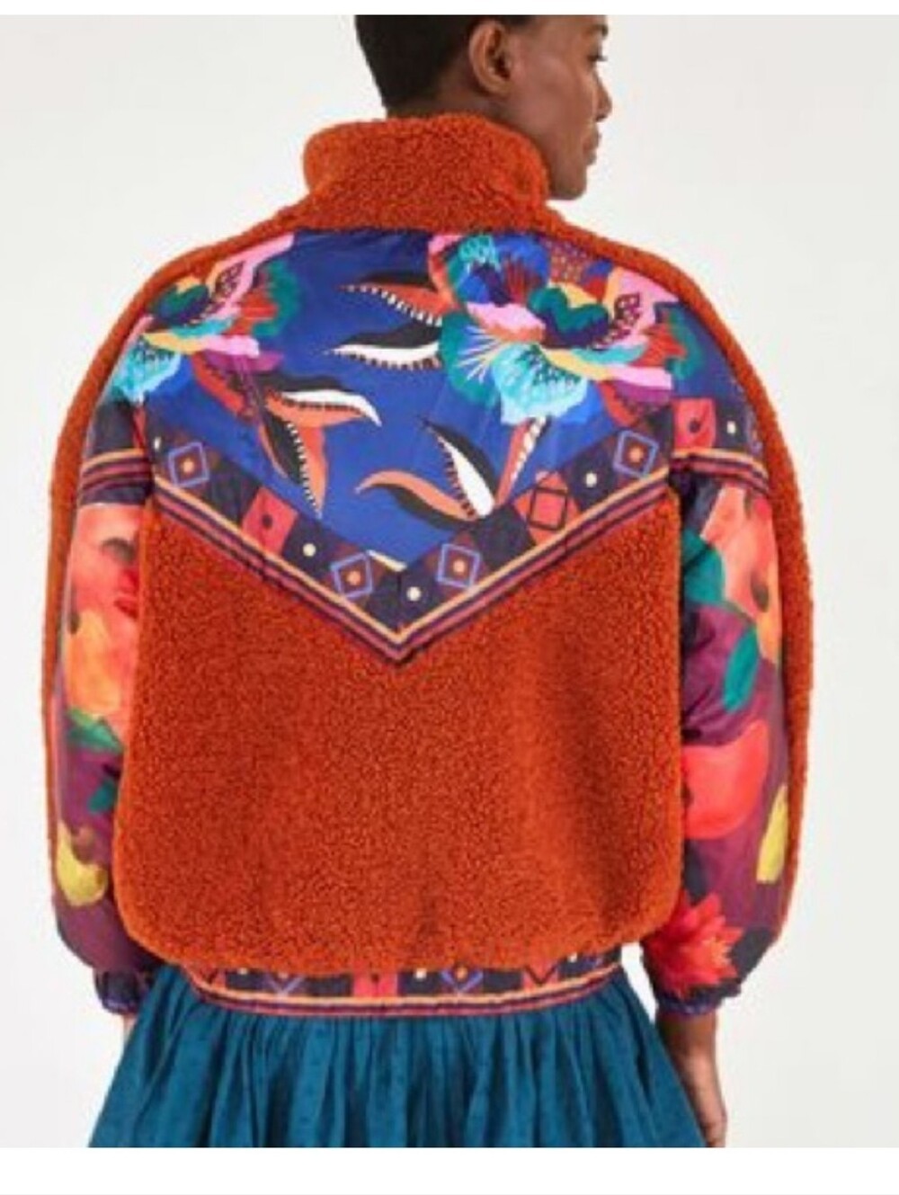 FarmRio Lucy floral puffer XL reversible - Picture 2 of 6